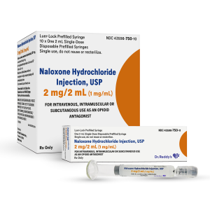 Naloxone Hydrochloride Injection USP, 2 mg/2 mL (1 mg/mL)